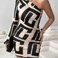 European And American Womens Fashionable Elegant Casual Printed Slip Dress