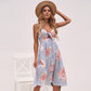 Robe longue à bretelles avec nœud papillon