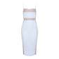 High waist fashion suspender dress