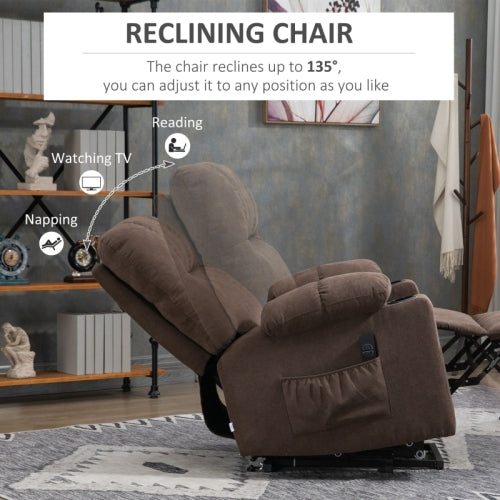 HOMCOM Electric Riser And Recliner Chair For Elderly, Power Lift Recliner Chair With Remote Control