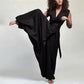 Summer V-neck Wide Leg Solid Color Straight Jumpsuit For Women