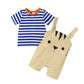 Striped Short Sleeve Cute Summer New Boys' Suit