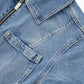 Fall 2023 European And American Style Long Denim Jumpsuit