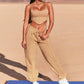 Two-piece Suit Of New Solid Color Suspenders Casual Pants