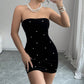 Women's Sleeveless Cold-shoulder Hip Skirt