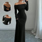 Women's Off-shoulder Fashion Slim Temperament Sheath Dress