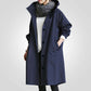 Women's Medium And Long Style Small Man Temperament Waist Closing Long Sleeve Coat
