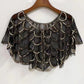 Sun Protection Clothing Sequined Small Coat Shawl All Match Dress Top Mesh Waistcoat