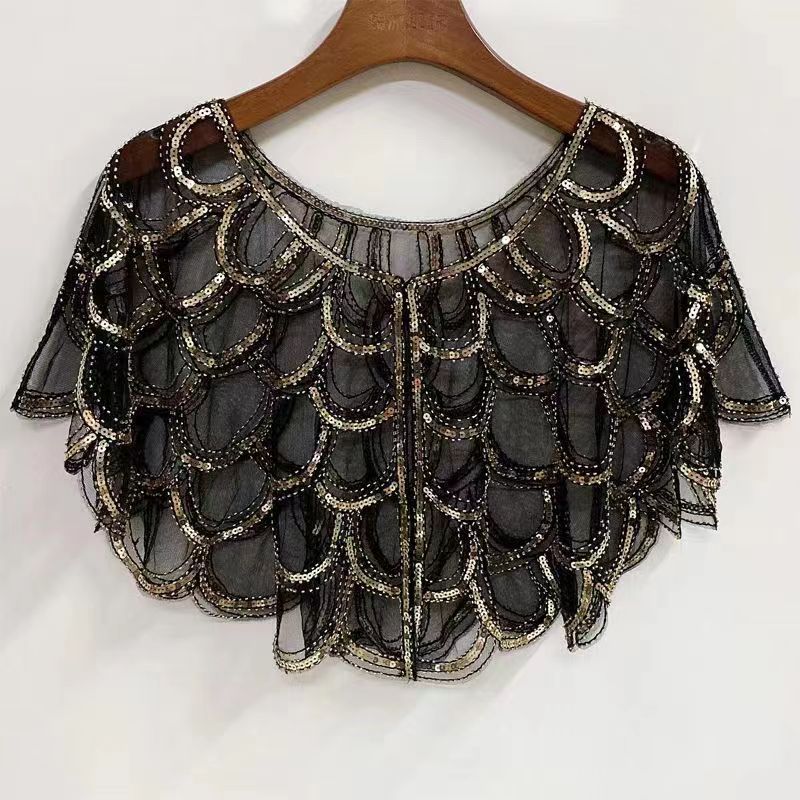 Sun Protection Clothing Sequined Small Coat Shawl All Match Dress Top Mesh Waistcoat