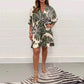 Summer European And American Fashion Foreign Trade Women's Clothing -selling Floral-print Backless Lace-up Jumpsuit
