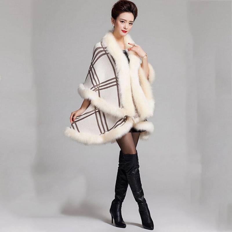Manteau mi-long Inverness pour femme, grande taille
