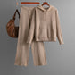 Cotton Casual Knitting Suit Hooded