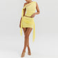 Pleated Slim Fit Skirt Mesh Stitching Two-piece Suit Pack