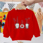 Pull pour enfant imprimé Père Noël, bonhomme de neige, élan