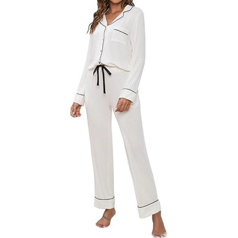 Buckle Soft High Waist Lace-up Straight-leg Pants Suit