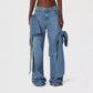 Camisole Tube Top Denim Trousers Suit
