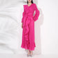 Women's Pleated New French Style Tied Dress