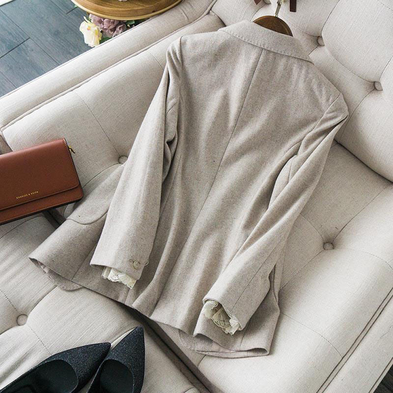 New Autumn Slim-fit Waist-cut One-button Suit