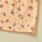 Girls Floral Pit Strip Sling Top Shorts Set