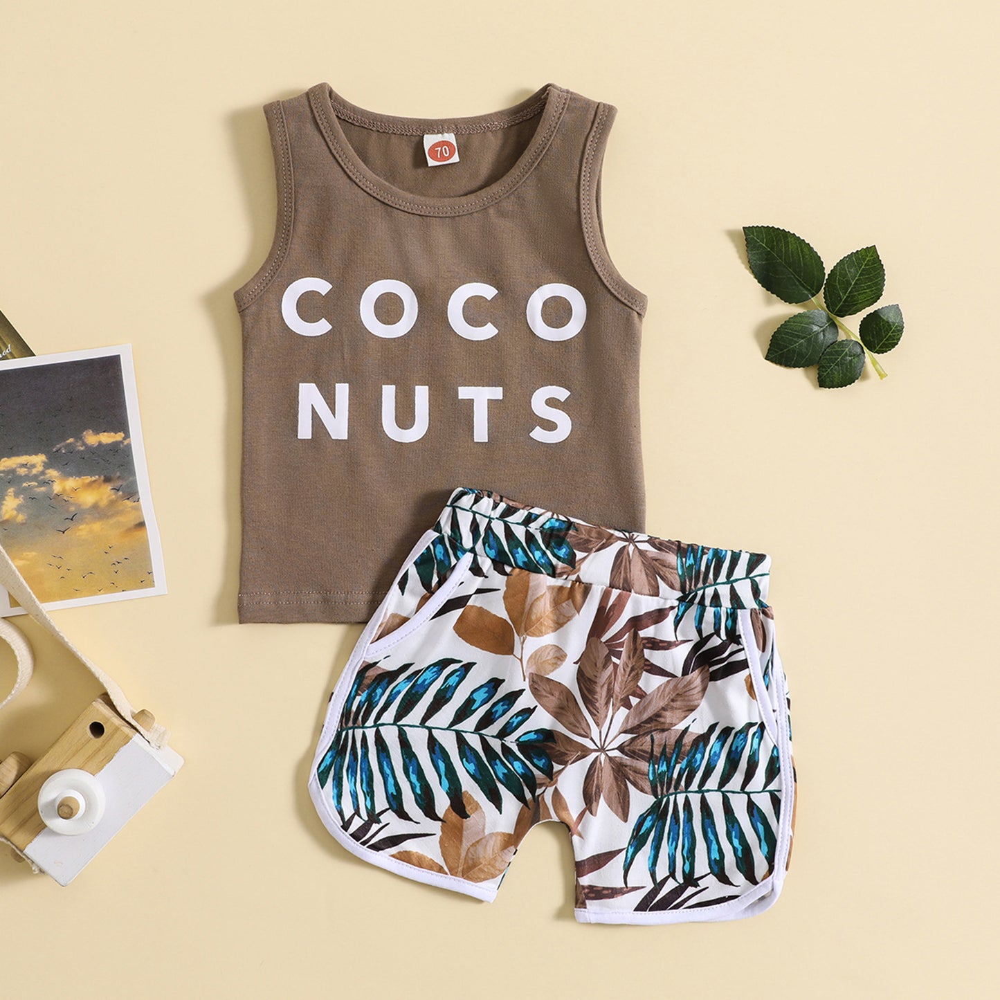 Children's Summer Clothing Casual Letter Print Short-sleeve Cartoon Shorts Suit