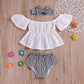 Striped triangle shorts turban