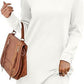 Back Fold Pocket Long Sleeve Sweater Dress
