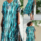 Rayon Tie-dyed Beach Long Dress Sun Protection Shirt