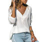 Solid Color V-neck Long-sleeved Knitted Sweater