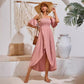 Robe sexy fendue à épaules dénudées, mode d'été, plissée, à volants, longue, pour la plage, vêtements pour femmes