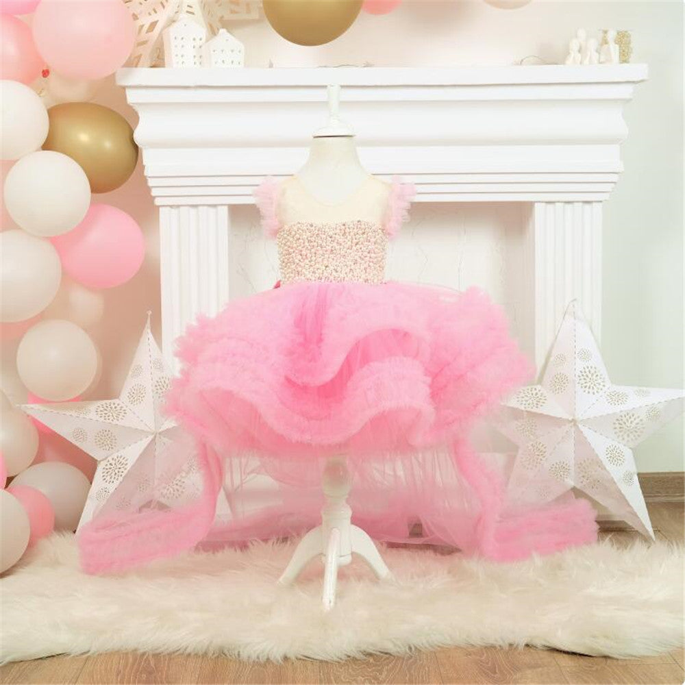 Fairy Mori Style Small Trailing Host Model Catwalk Runway Children's Dress
