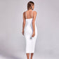 European And American Diamond-encrusted Ladies Temperament Sling Bandage Dress