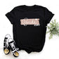 T-shirt imprimé à manches courtes pour femme, idéal pour un enterrement de vie de jeune fille avant le mariage