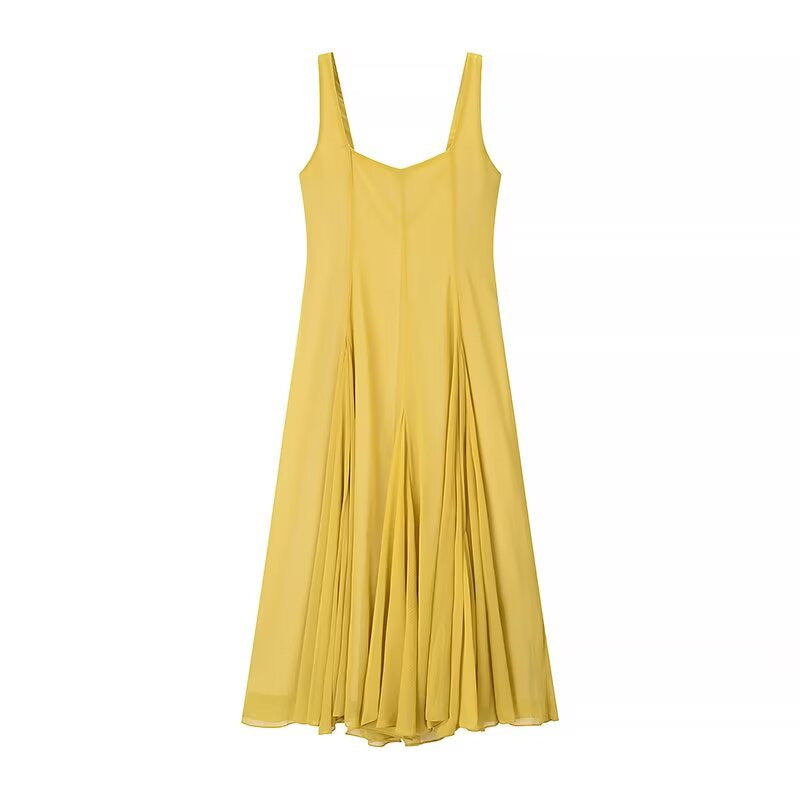 Women's Fashion Simple Midi Skirt Dress