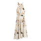 Printed Sleeveless Pleated Dress