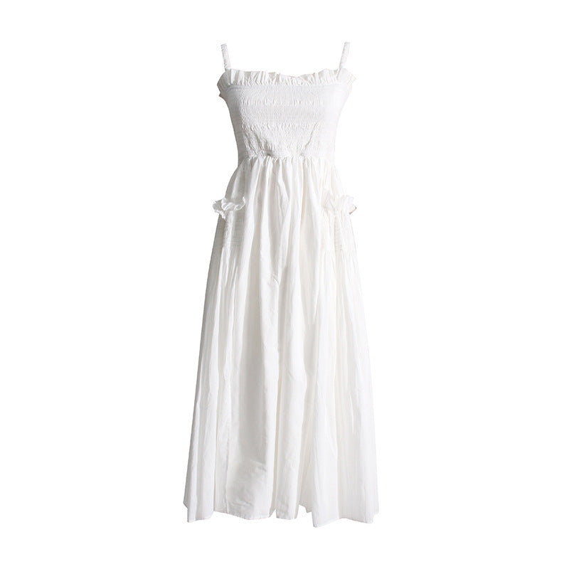 Robe à ourlet large de couleur unie pour femme