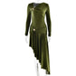 Fashionable Minimalist Asymmetrical Design Womens Long Dress