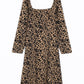 Fashion Printed Temperament Commute Pullover High Waist Dress Women