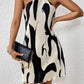 Women's Sleeveless Printed Halter Dress