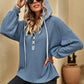 Sweat-shirt à capuche décontracté et à manches longues pour femme, style sport, ample et uni