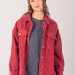 Women's Fashion Big Pit Strip Large Pocket Shirt Coat