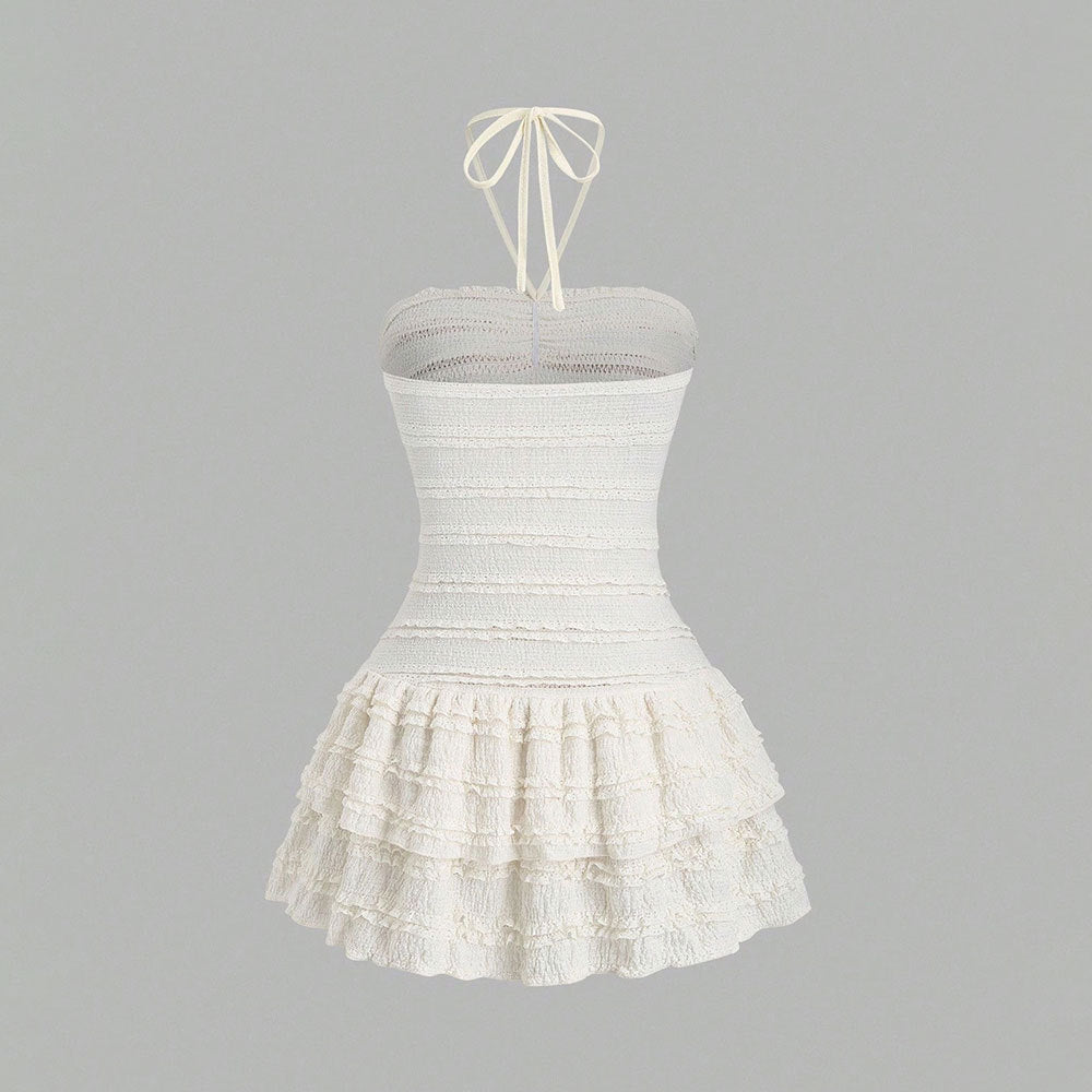 Neck-hanging Summer New White Dress