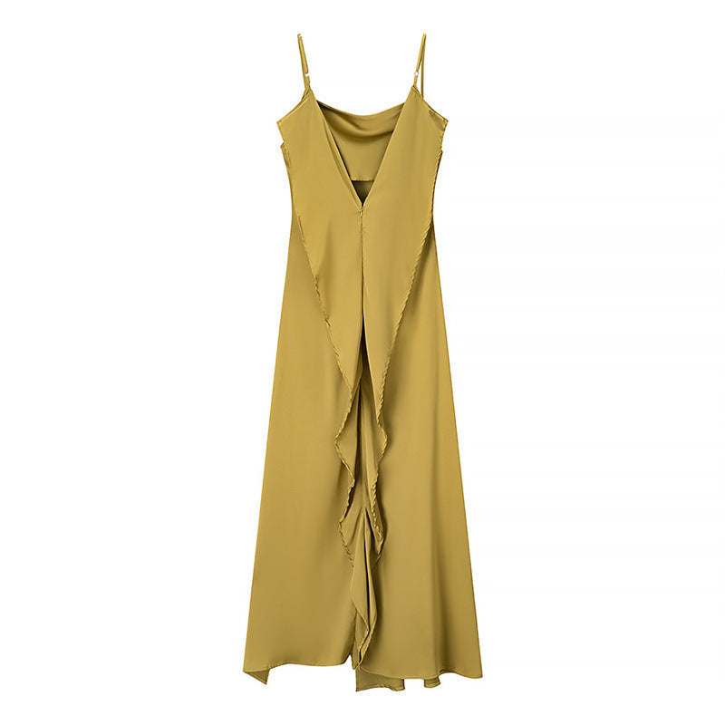 Women's Fashion Simple Camisole Split Dress