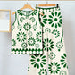 Womens Sleeveless Irregular Tank Top And Pants Fashionable Printed Two-Piece Set