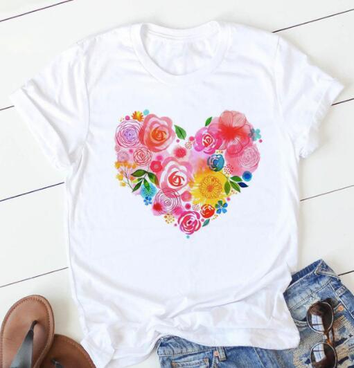 T-shirt à manches courtes imprimé floral tendance