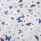 Butterfly print tight split hip skirt