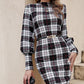Fashion Lantern Sleeve Printed Tight Dress