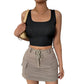 Women's Fashion Slim Fit Tied Short Top