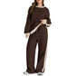 Spring And Autumn Leisure Simple Graceful Color Matching Long Sleeve
