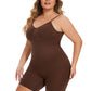 Simple Waist Fitted Belly Contracting And Hip Lifting Exposed Back Beauty Back Boxer Jumpsuit