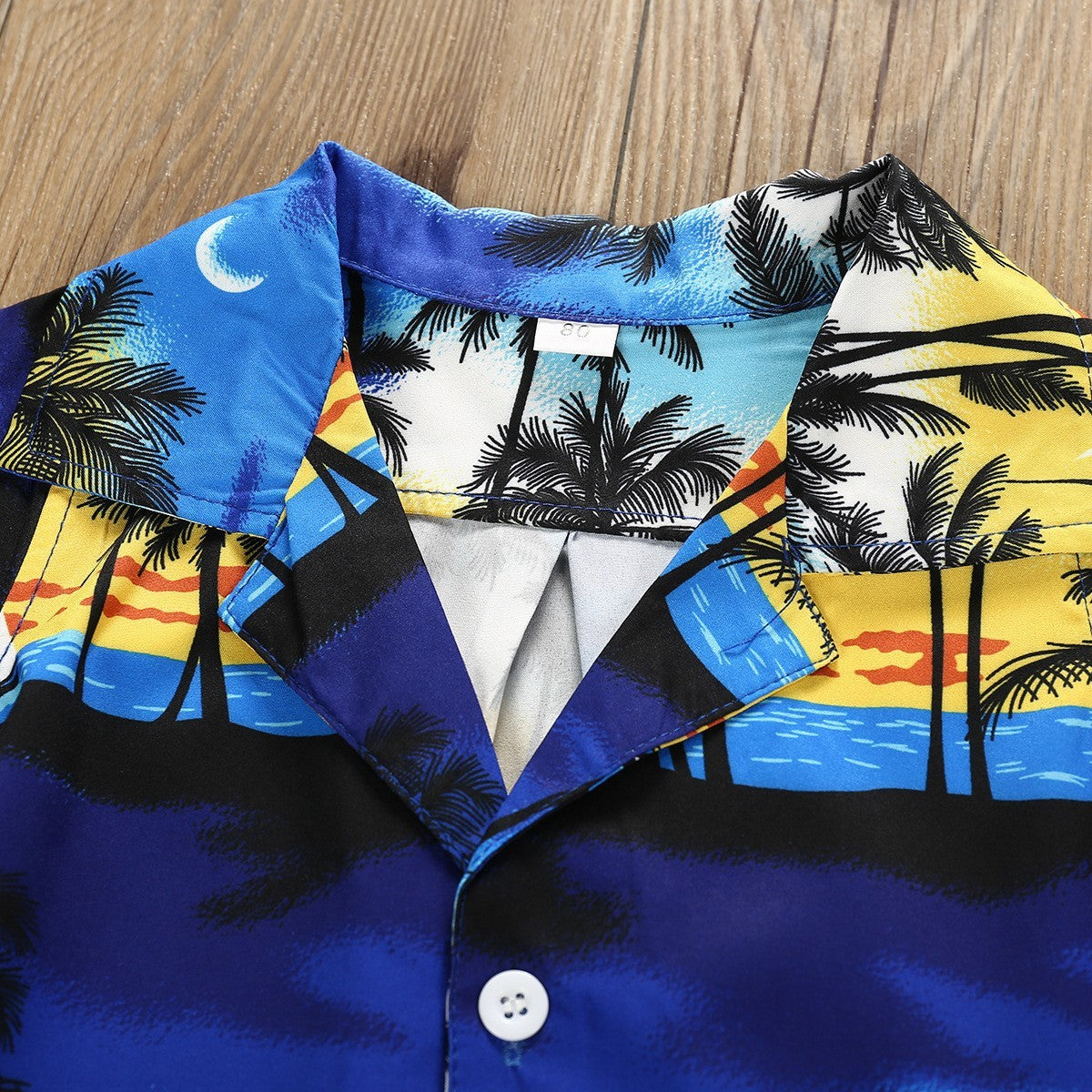 Ensemble chemise à manches courtes imprimé noix de coco pour garçon